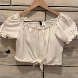 White Crop Top